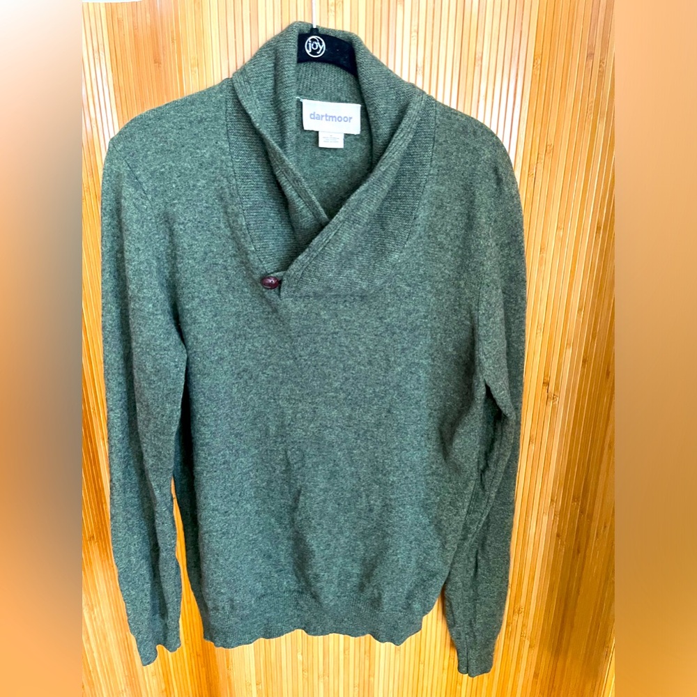 Dartmoor forest green beautiful cozy cashmere sweater M